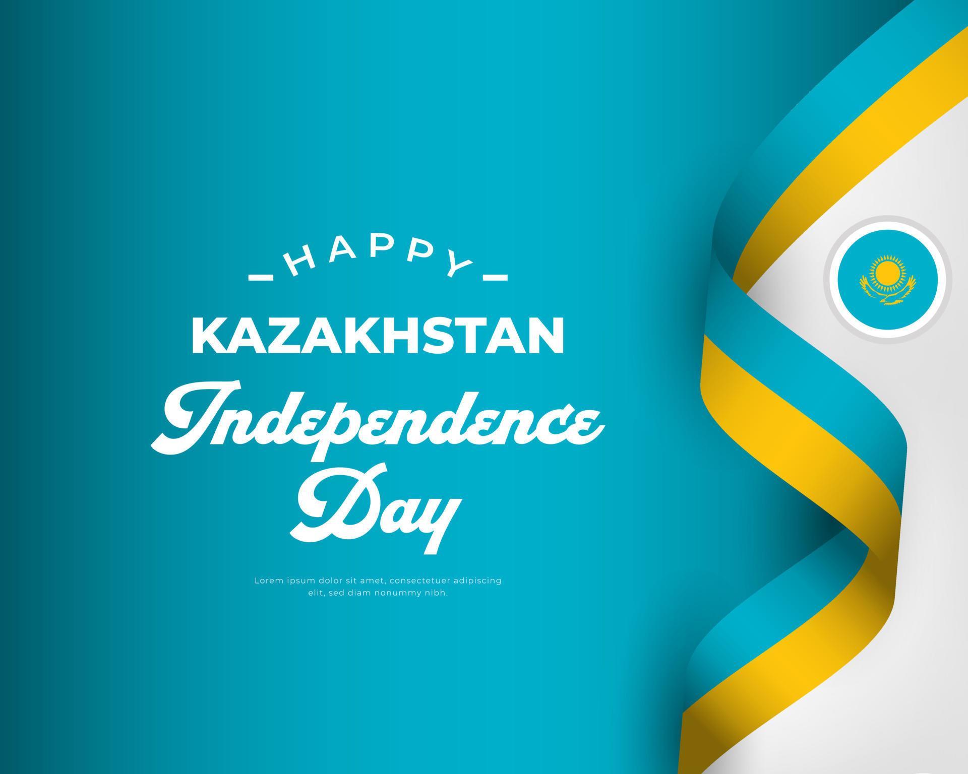 Happy Kazakhstan Independence Day December 16th Celebration Vector 