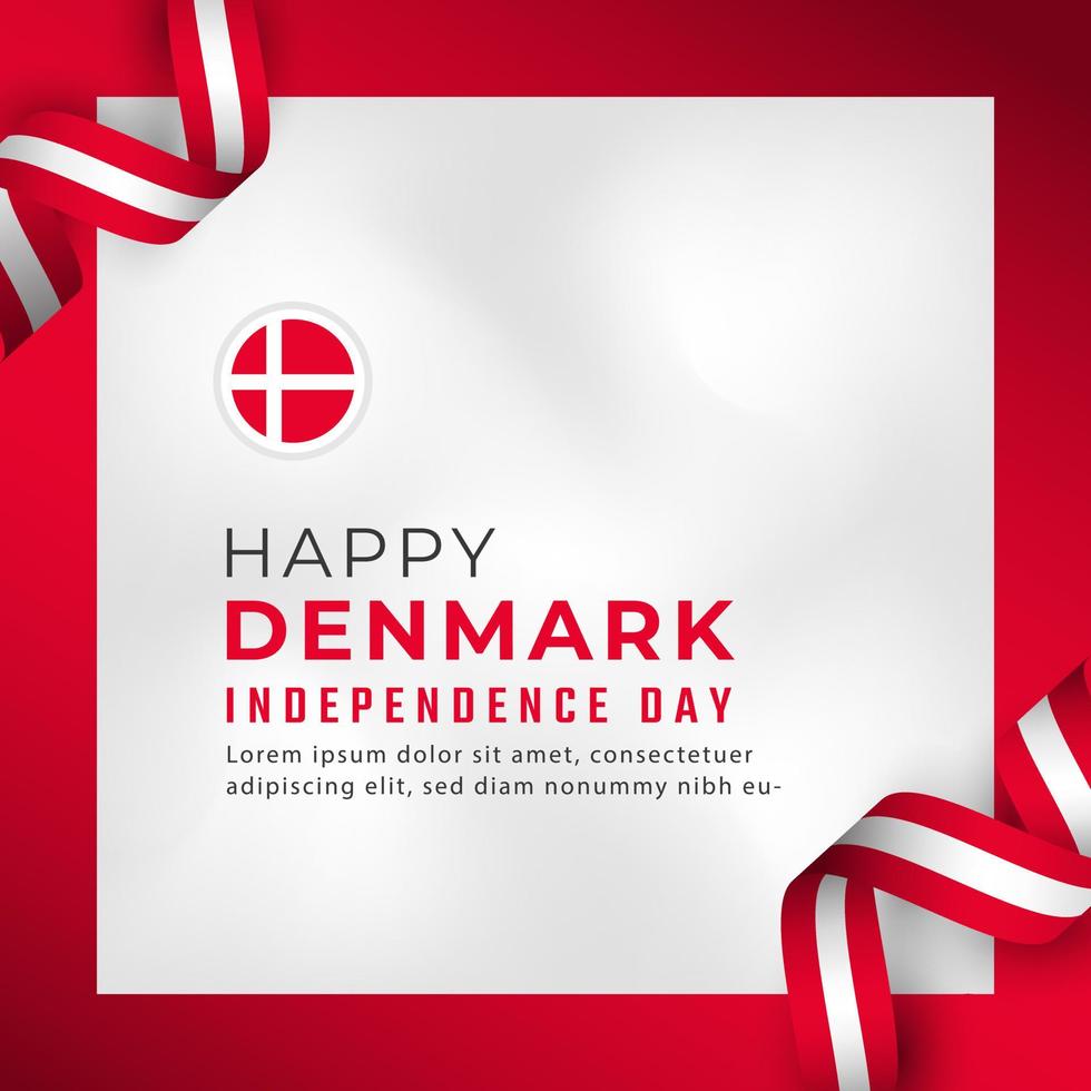 Happy Denmark Independence Day June 5th Celebration Vector Design Illustration. Template for Poster, Banner, Advertising, Greeting Card or Print Design Element