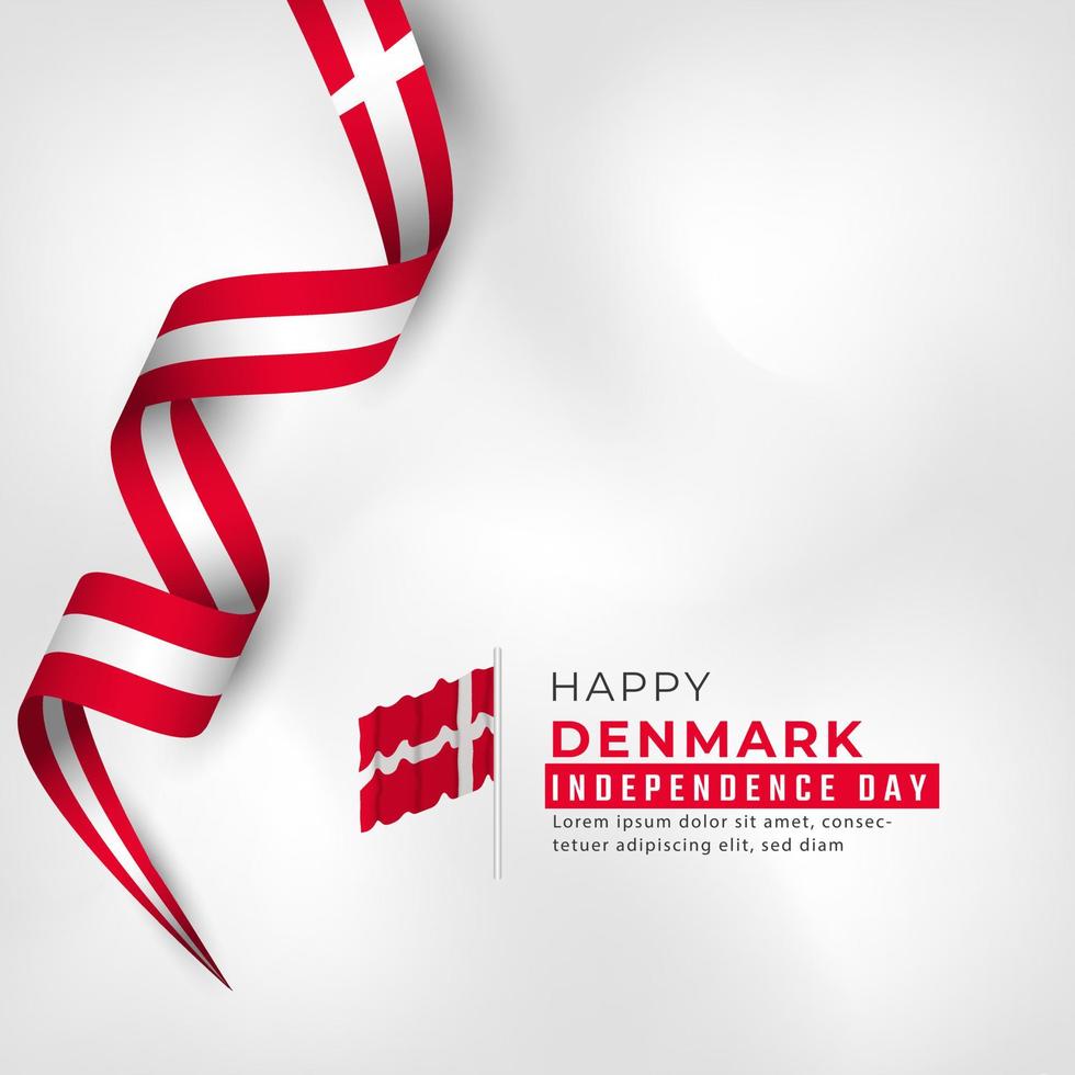 Happy Denmark Independence Day June 5th Celebration Vector Design Illustration. Template for Poster, Banner, Advertising, Greeting Card or Print Design Element