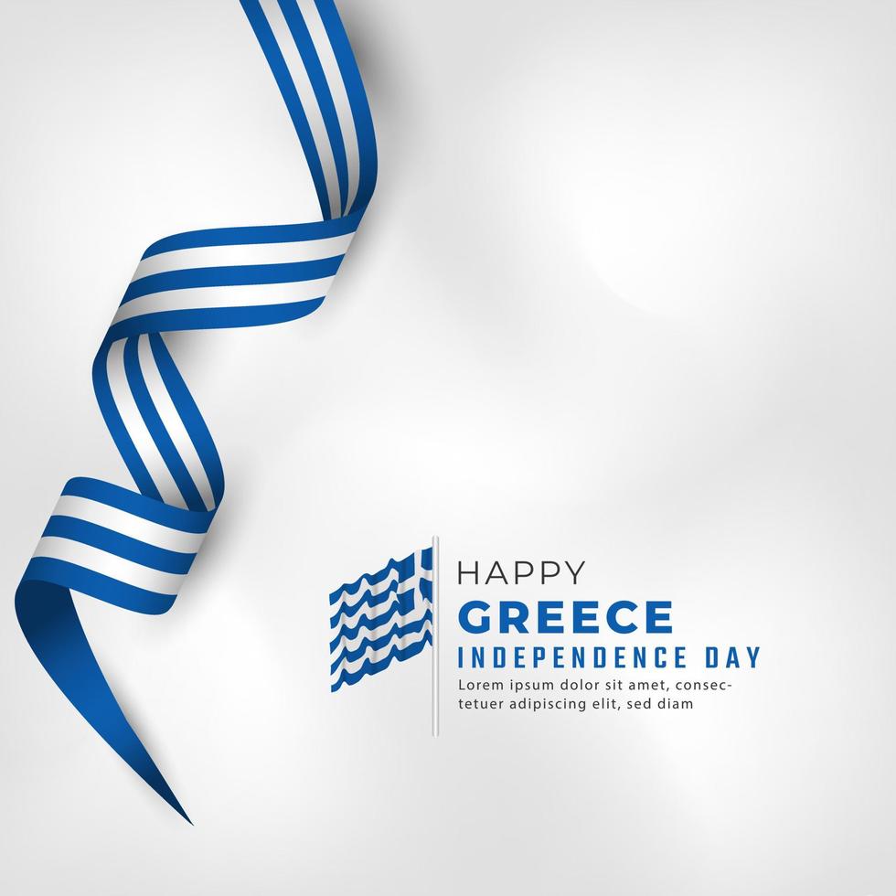 feliz día de la independencia de grecia 25 de marzo celebración vector diseño ilustración. plantilla para poster, pancarta, publicidad, tarjeta de felicitación o elemento de diseño de impresión