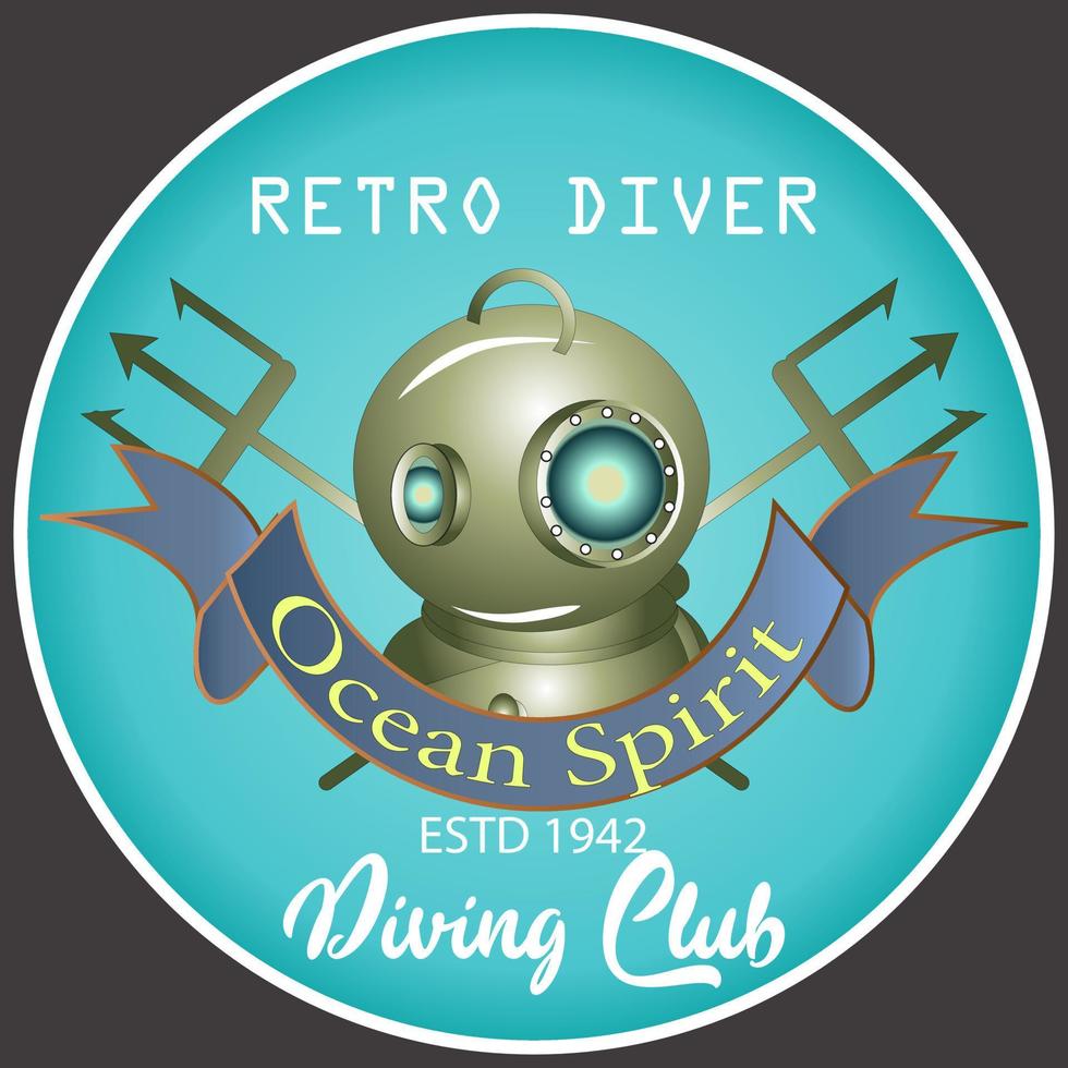 Diving Club Badge vector