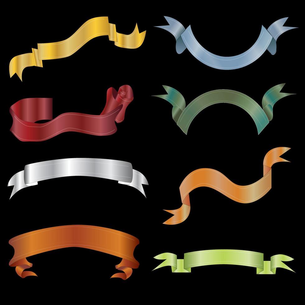 Ribbon Banner Set vector