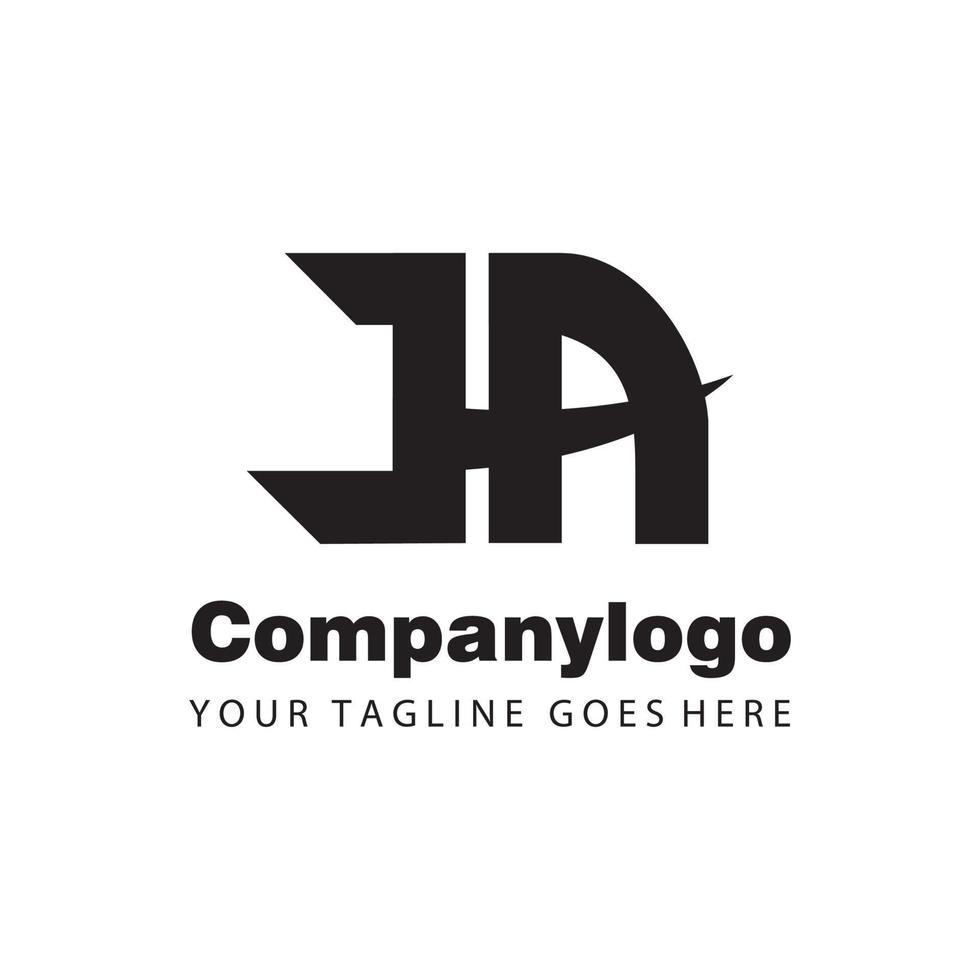 creative letter ja geometric monogram for logo company design.eps vector