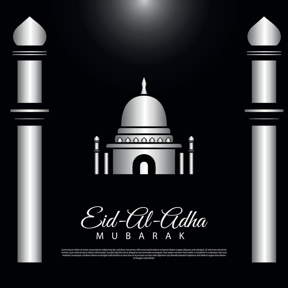 plantilla de banner del festival islámico eid al adha mubarak vector