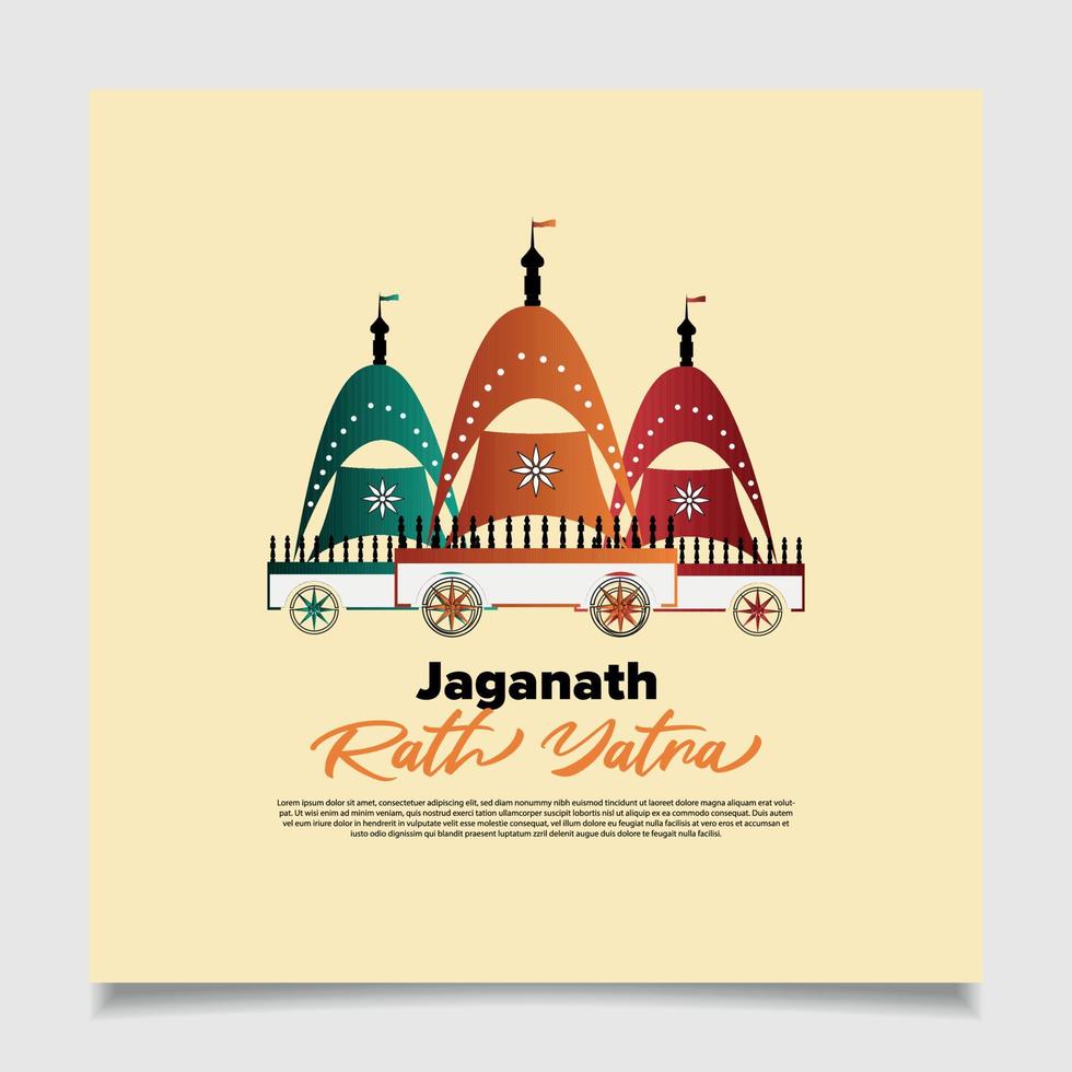 Rath Yatra Banner Design Vector