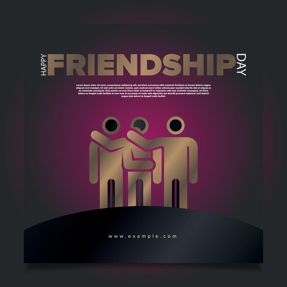 Happy Friendship Day Banner Design vector