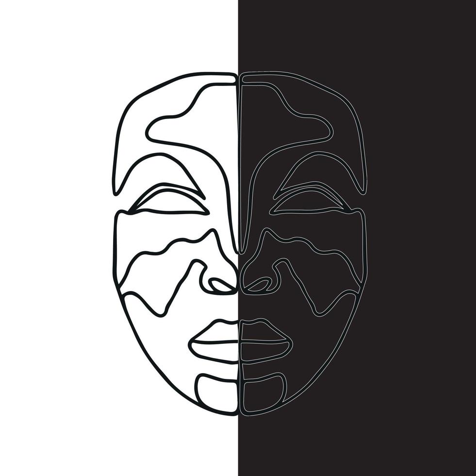 Tagged human's face vector