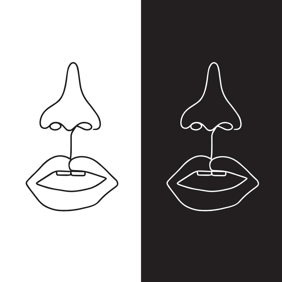 Nose and Mouth vector