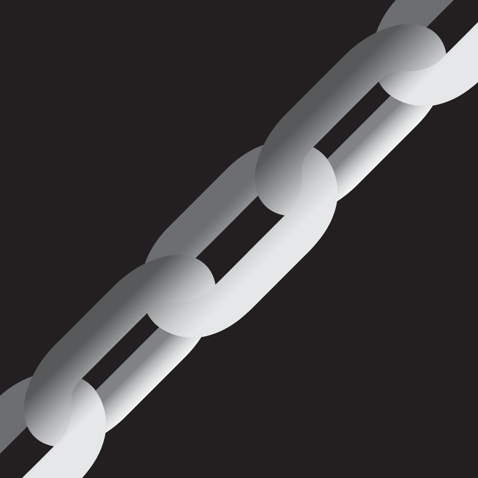 Chain link black and white picture vector