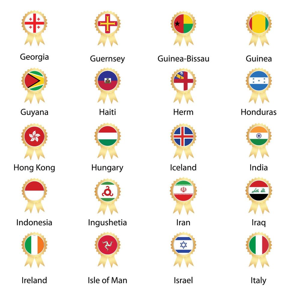 flags of the world Isolated world flag. Isolated on white background. Vector illustration.