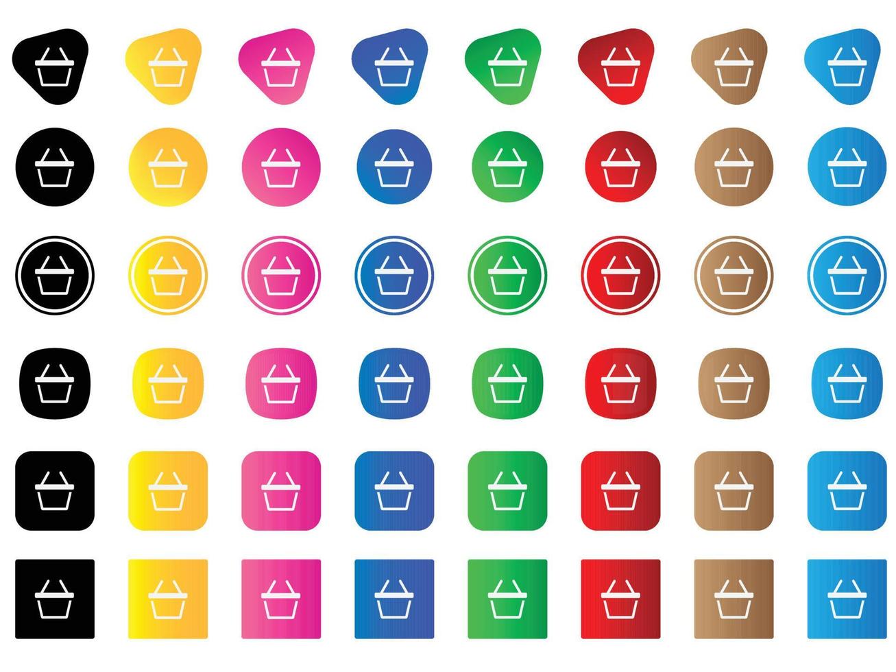 basket icon . web icon set . icons collection. Simple vector illustration.