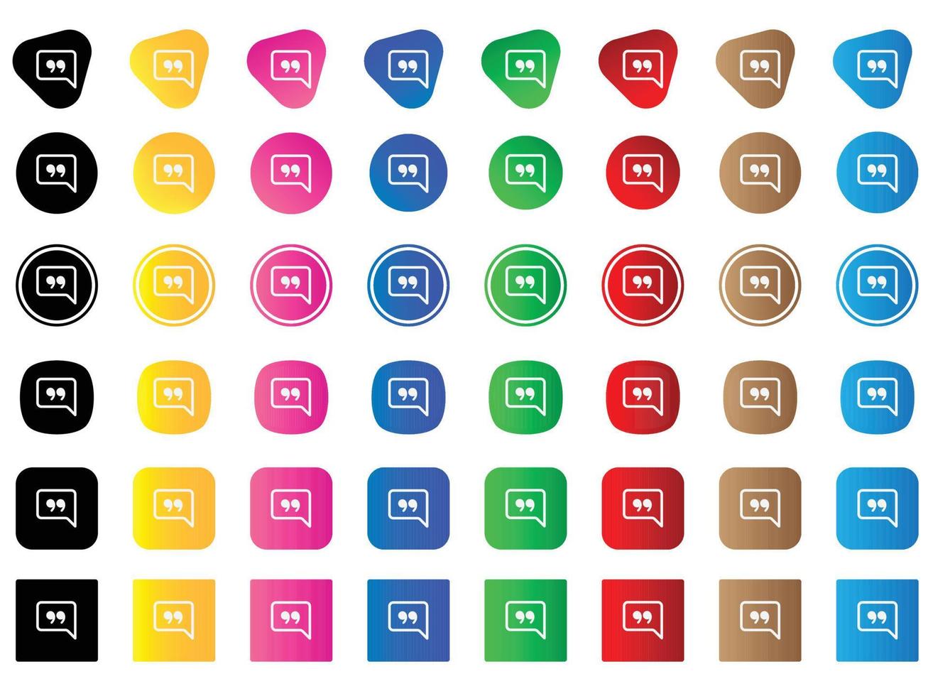 chat right quote icon . web icon set . icons collection. Simple vector illustration.