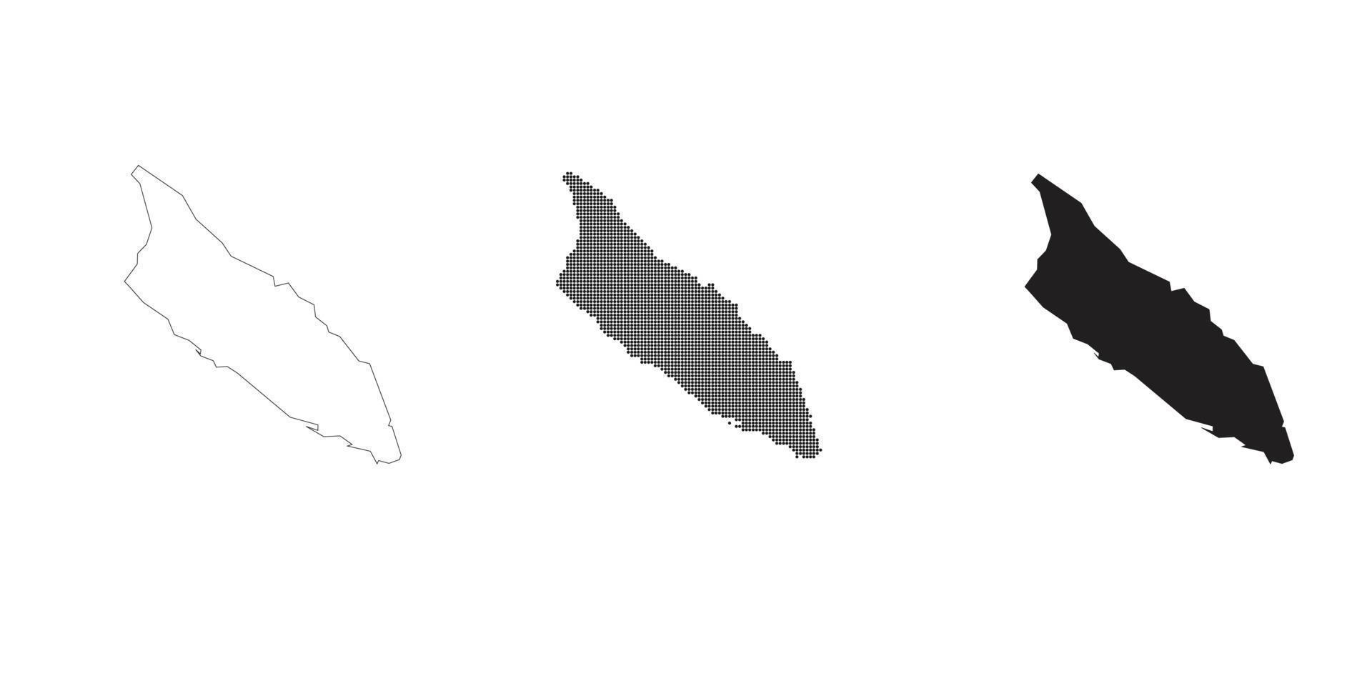 Aruba map isolated on a white background. vector
