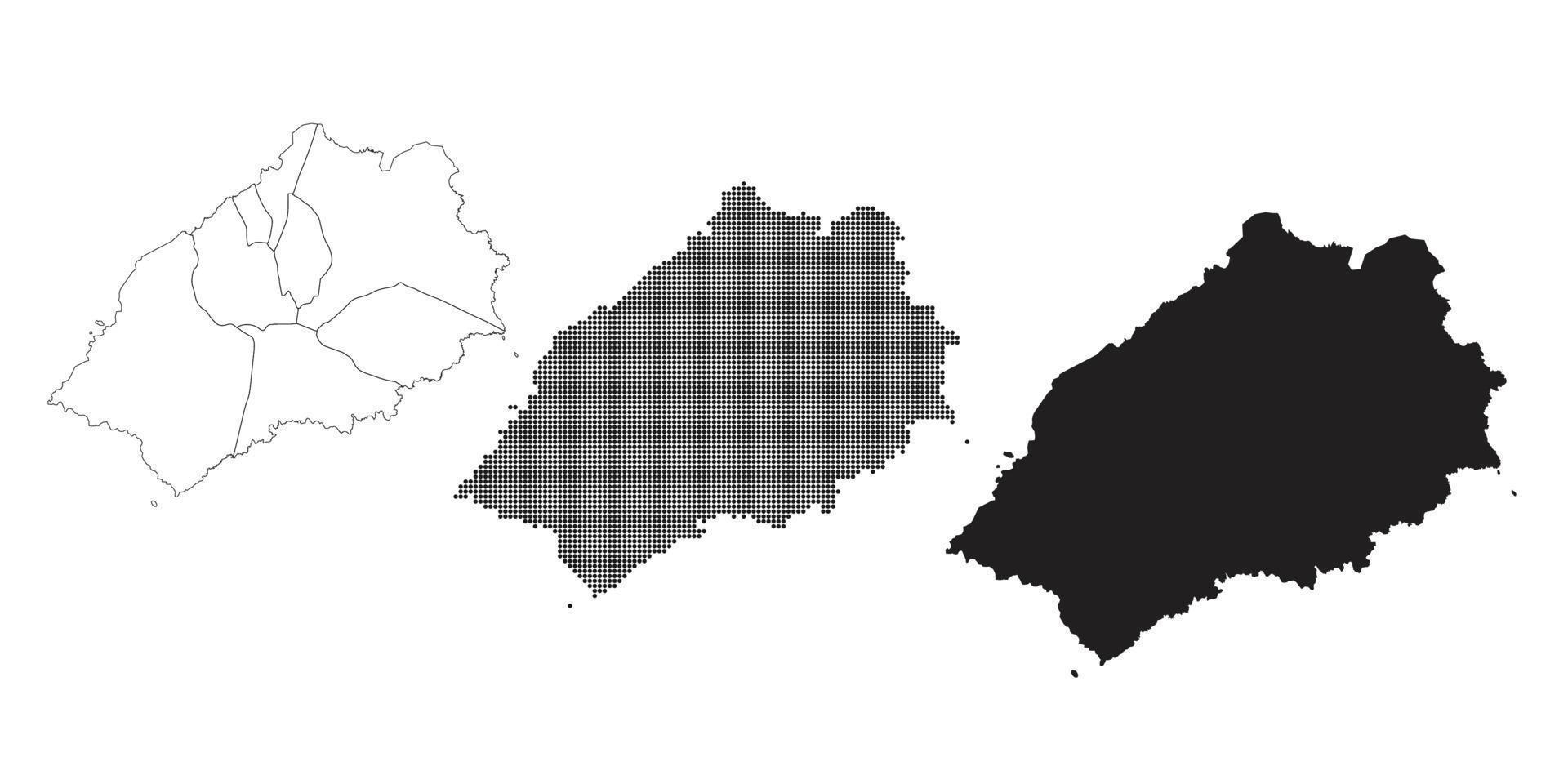 mapa de santa helena aislado en un fondo blanco. vector