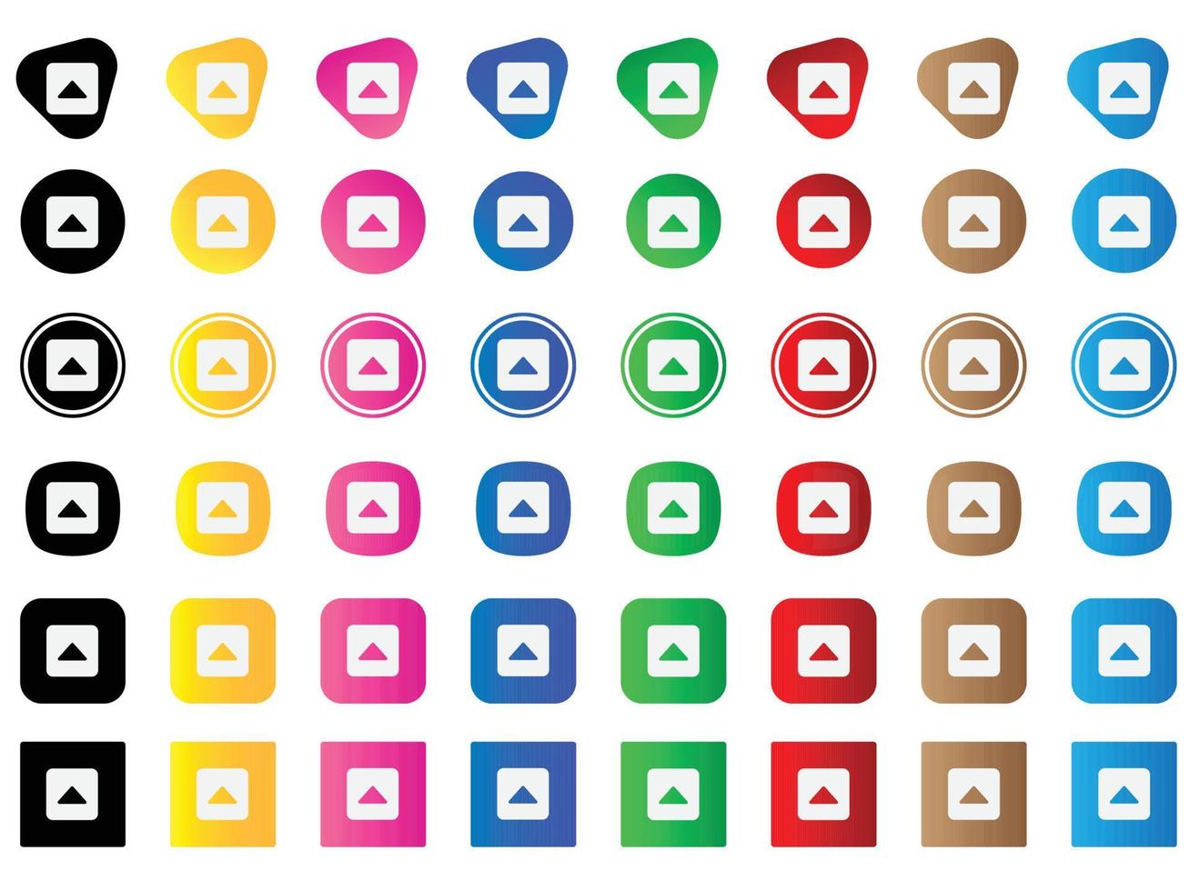 icono cuadrado arriba. conjunto de iconos web. colección de iconos. ilustración vectorial sencilla. vector