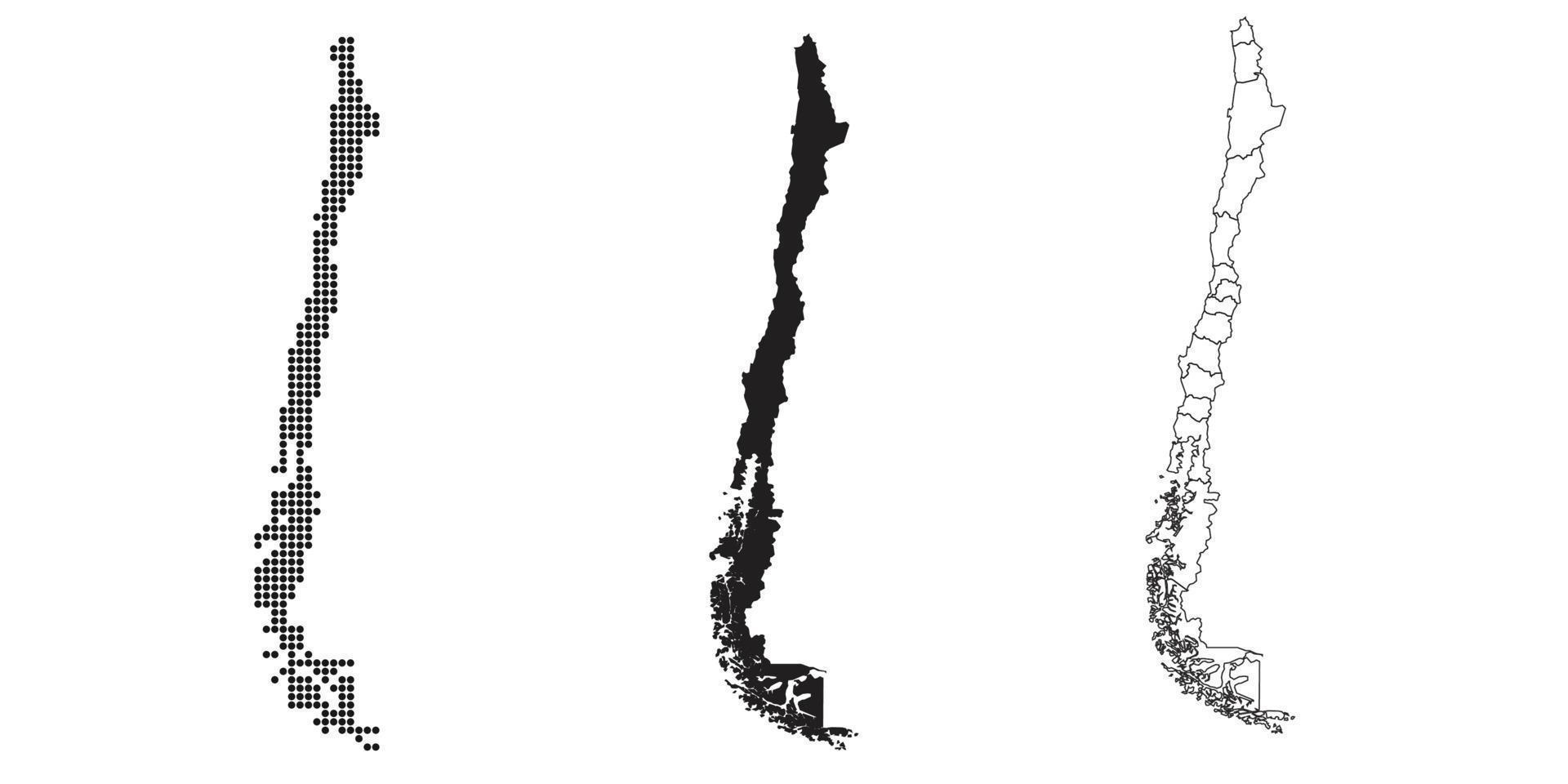 Chile map isolated on a white background. vector