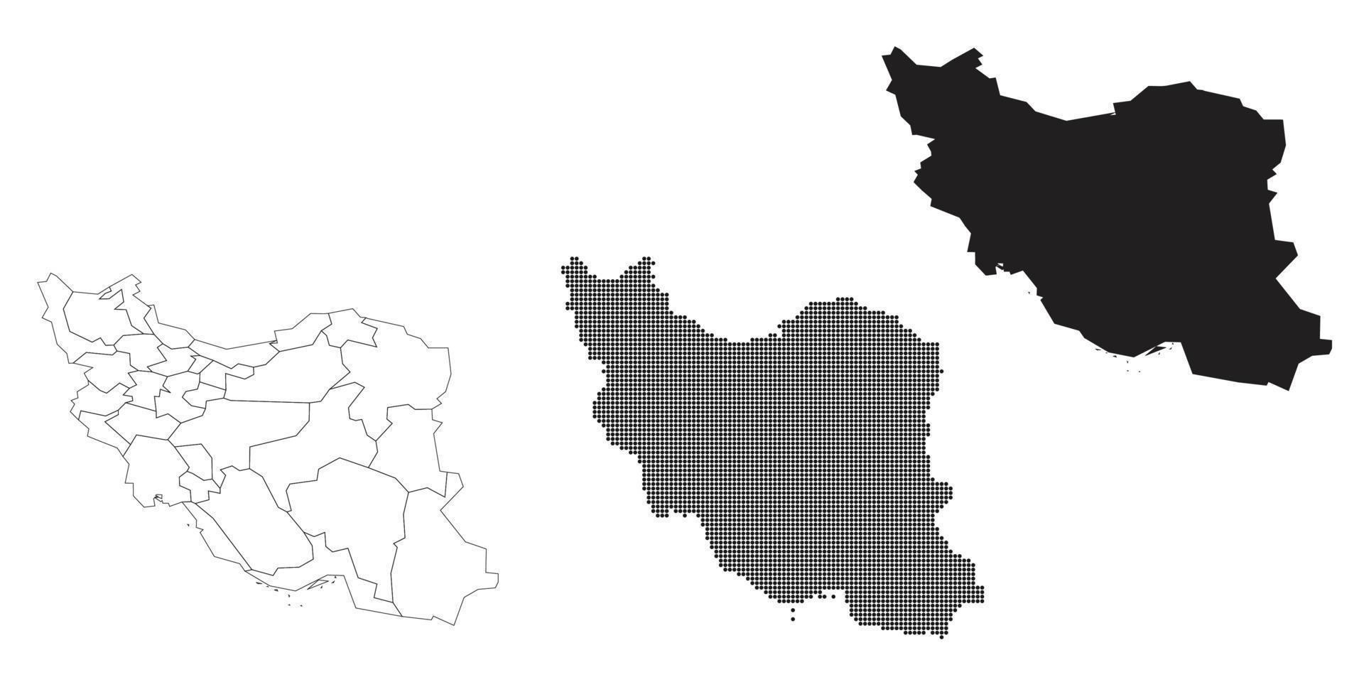 Irán mapa aislado sobre un fondo blanco. vector