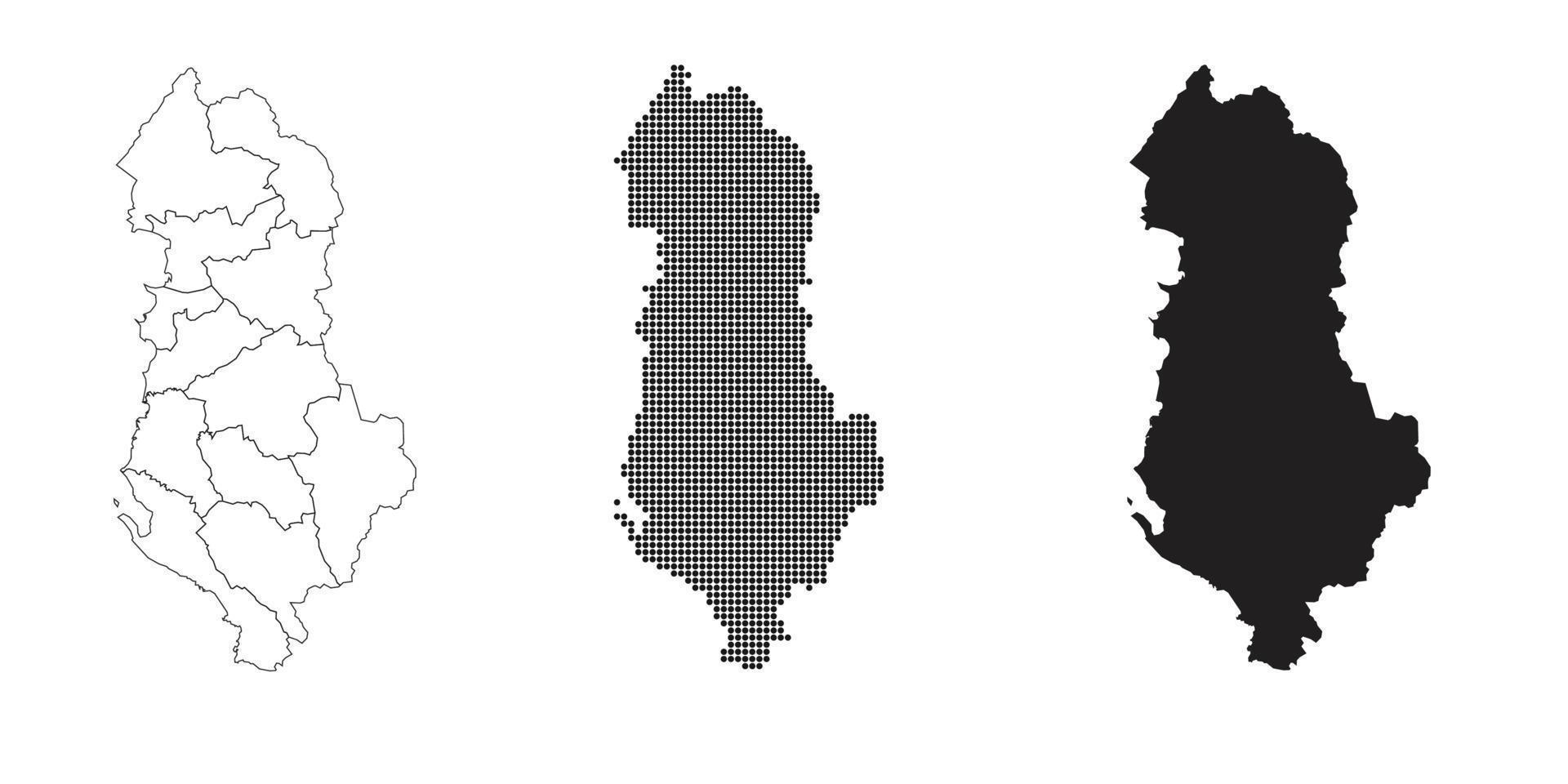 Albania map isolated on a white background. vector