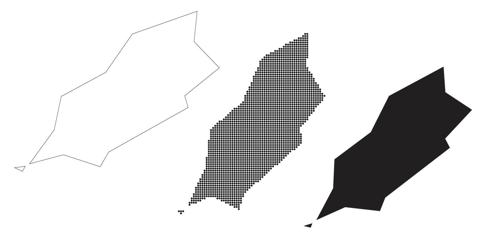 mapa de la isla de man aislado en un fondo blanco. vector