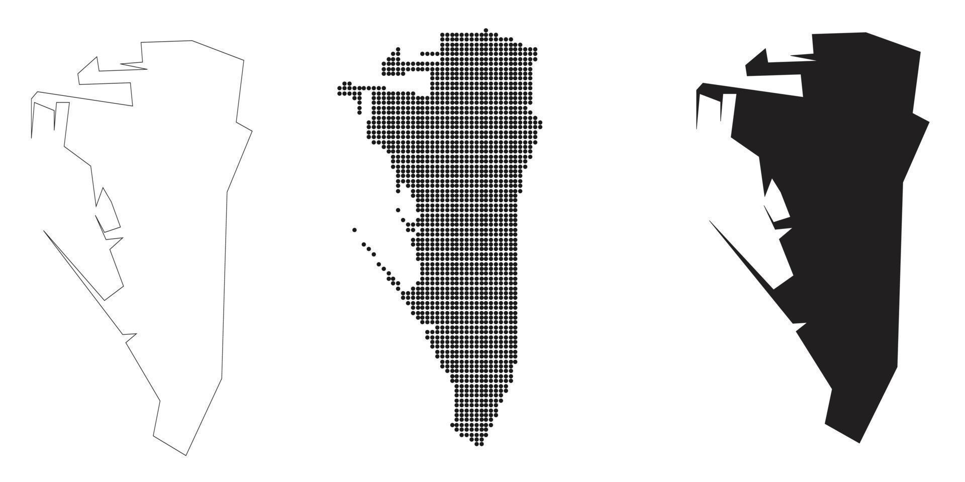 mapa de gibraltar aislado sobre un fondo blanco. vector