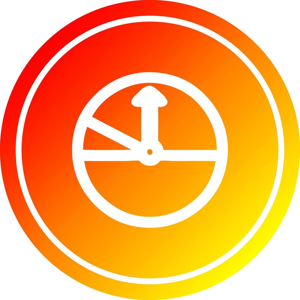 speedometer circular in hot gradient spectrum vector