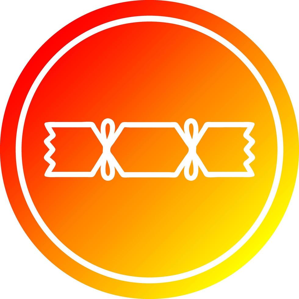christmas cracker circular in hot gradient spectrum vector