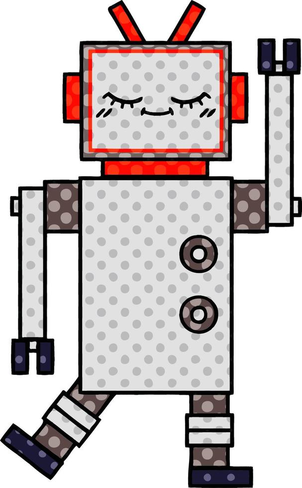 robot de dibujos animados de estilo cómic vector