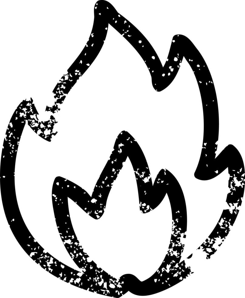 simple flame icon vector