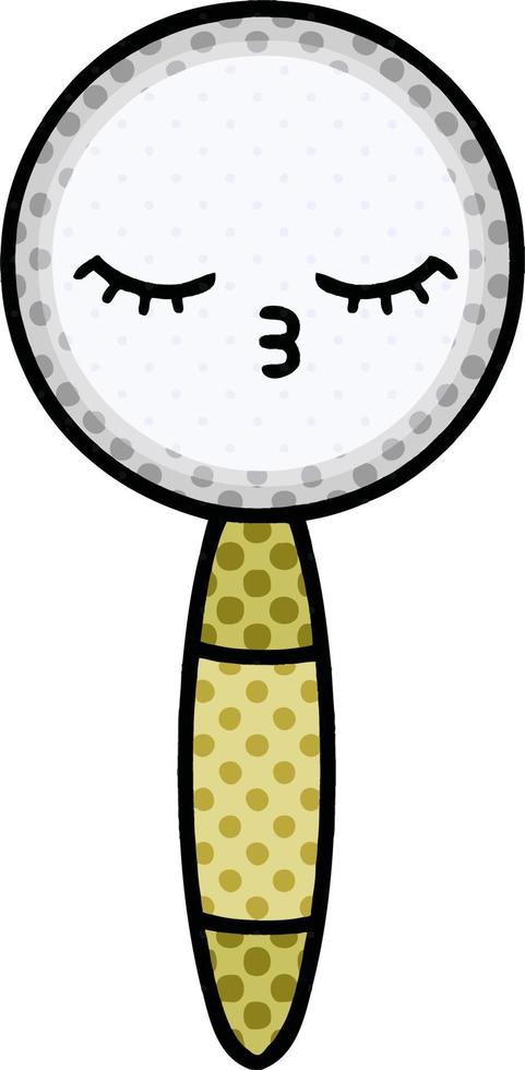 comic book style cartoon magnifying glass vector