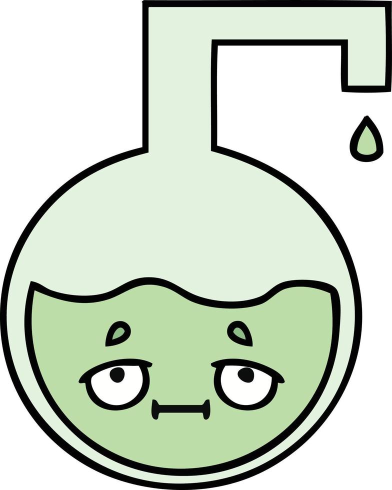 cute cartoon science experiment vector