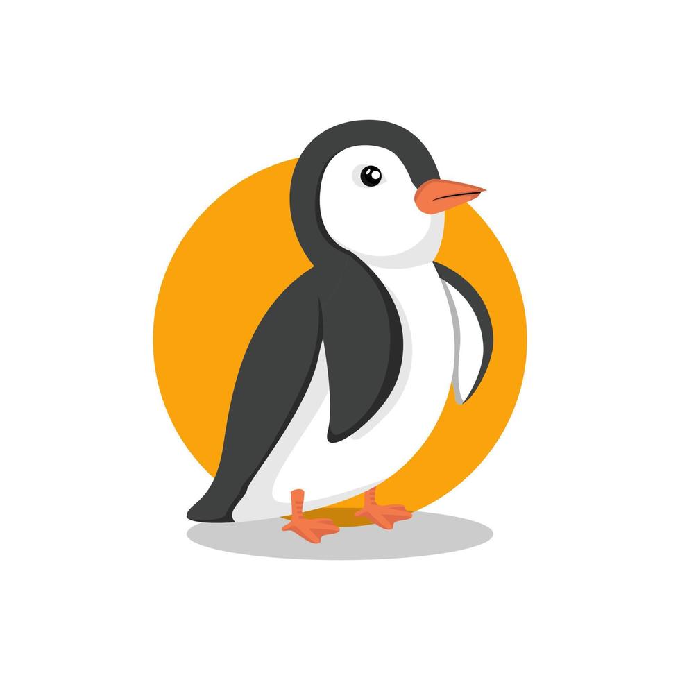 Cute penguin cartoon vector