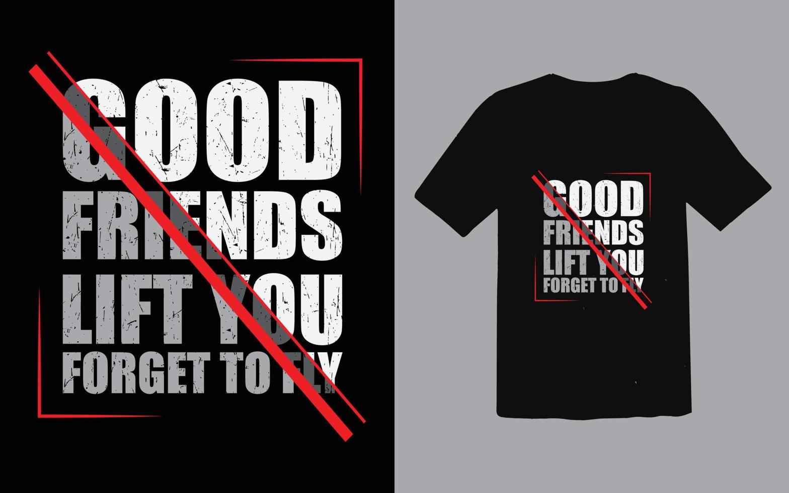Friendship day typography style t-shirt design Premium Vector