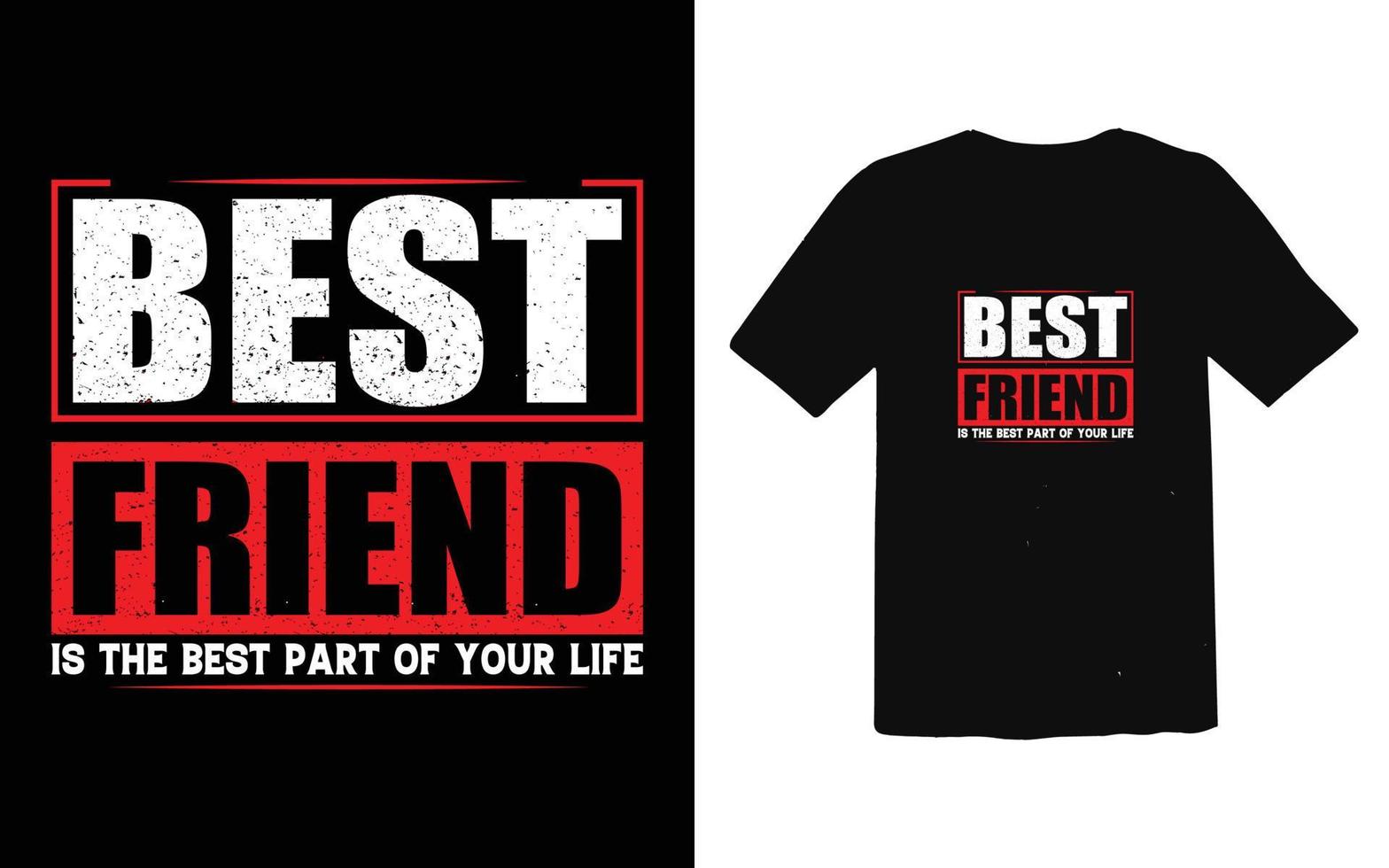 diseño de camiseta de estilo de tipografía del día de la amistad vector premium