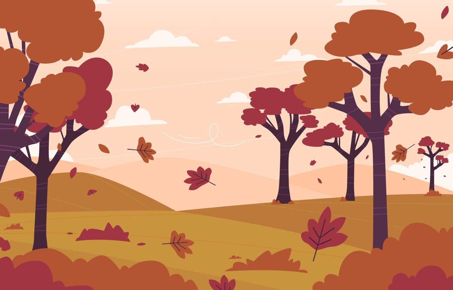 Fallen Leaves Background vector