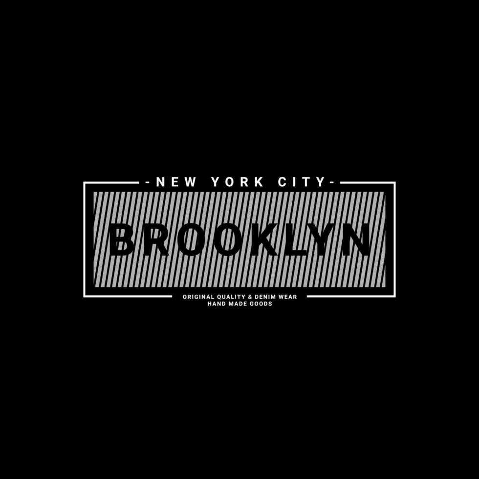 diseño de escritura de brooklyn, adecuado para serigrafía de camisetas, ropa, chaquetas y otros vector