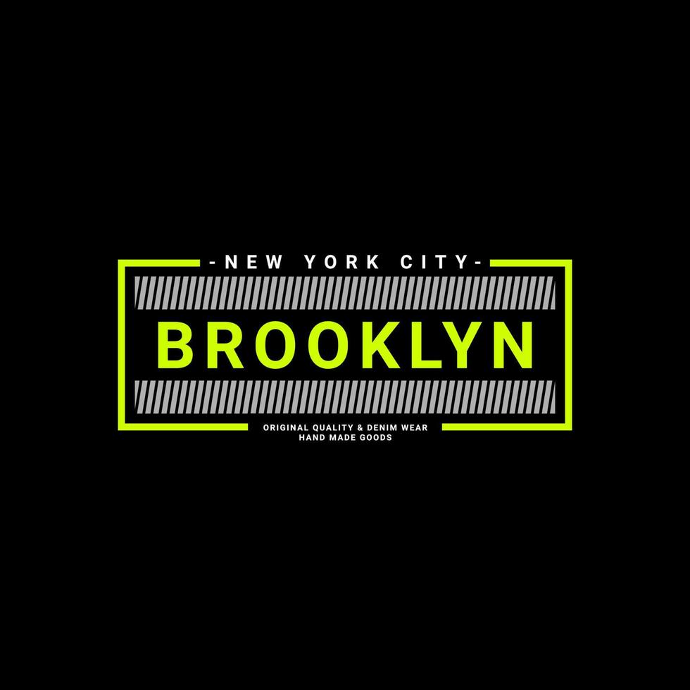 diseño de escritura de brooklyn, adecuado para serigrafía de camisetas, ropa, chaquetas y otros vector