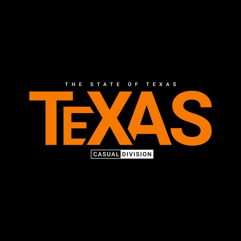 ilustración de escritura de Texas, adecuada para diseñar camisetas, chaquetas, ropa y otros vector