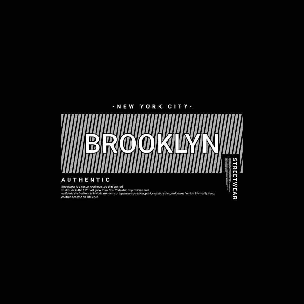 Brooklyn writing design, suitable for screen printing t-shirts, clothes, jackets and others vector