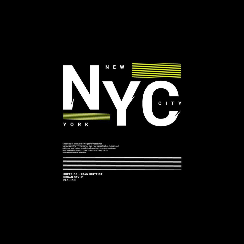 New york city writing design, suitable for screen printing t-shirts, clothes, jackets and others vector