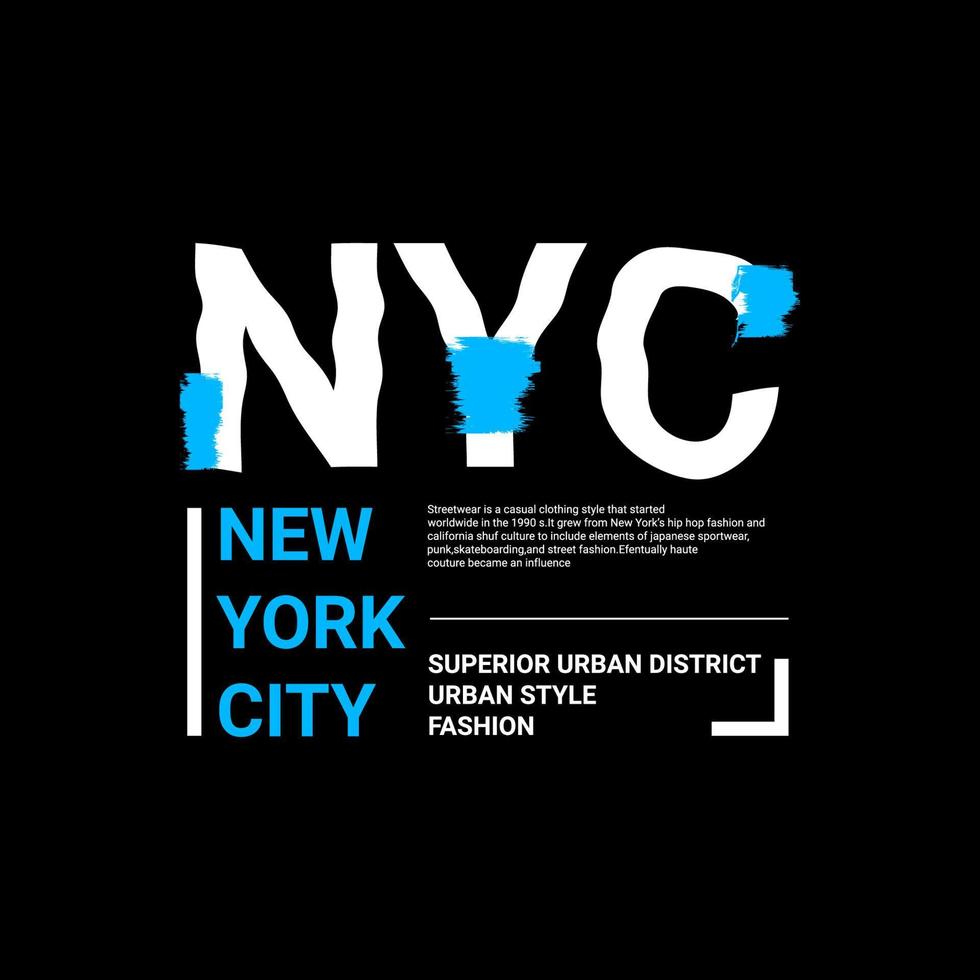 New york city writing design, suitable for screen printing t-shirts, clothes, jackets and others vector