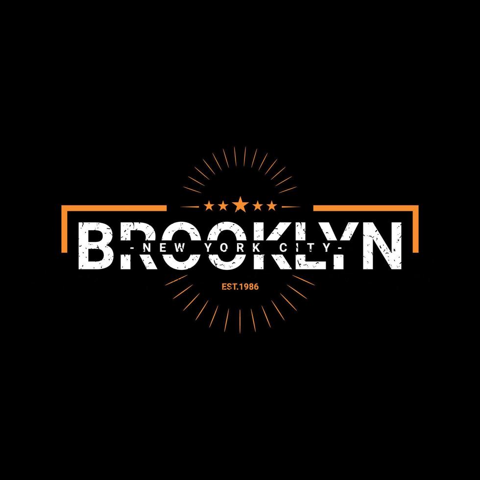 Brooklyn writing design, suitable for screen printing t-shirts, clothes, jackets and others vector