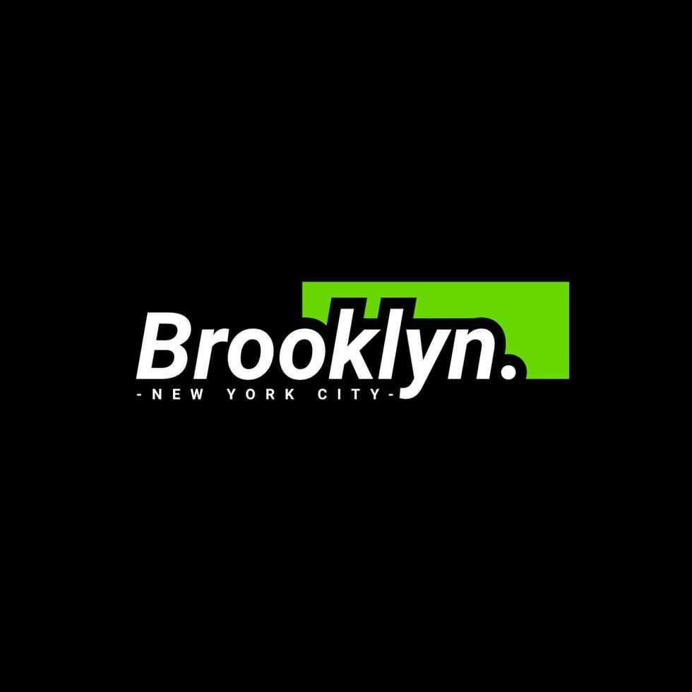 diseño de escritura de brooklyn, adecuado para serigrafía de camisetas, ropa, chaquetas y otros vector