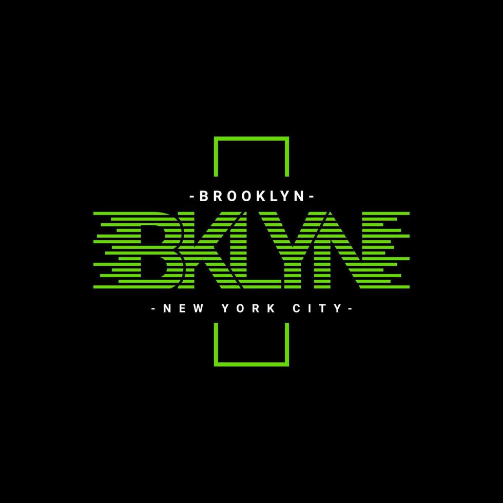 diseño de escritura de brooklyn, adecuado para serigrafía de camisetas, ropa, chaquetas y otros vector