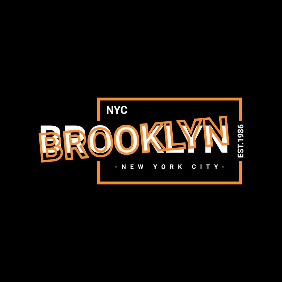 Brooklyn writing design, suitable for screen printing t-shirts, clothes, jackets and others vector