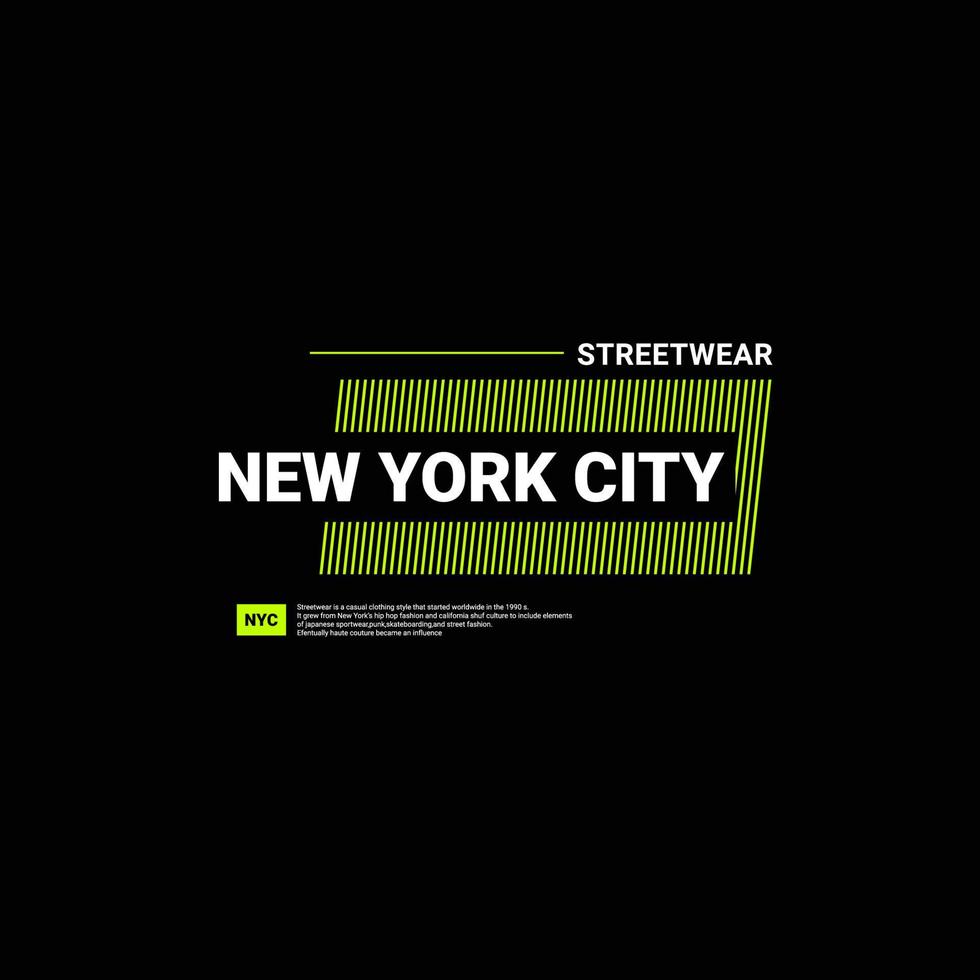 New york city writing design, suitable for screen printing t-shirts, clothes, jackets and others vector