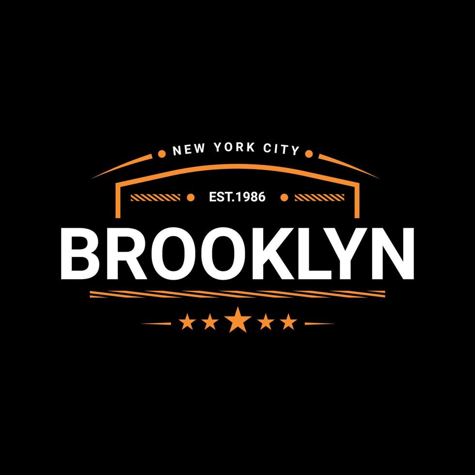 Brooklyn writing design, suitable for screen printing t-shirts, clothes, jackets and others vector