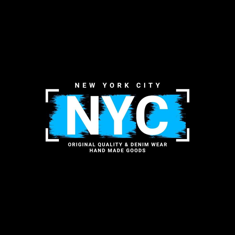 New york city writing design, suitable for screen printing t-shirts, clothes, jackets and others vector