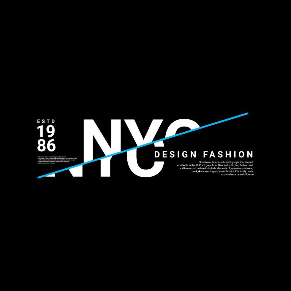 diseño de escritura de la ciudad de nueva york, adecuado para serigrafía de camisetas, ropa, chaquetas y otros vector