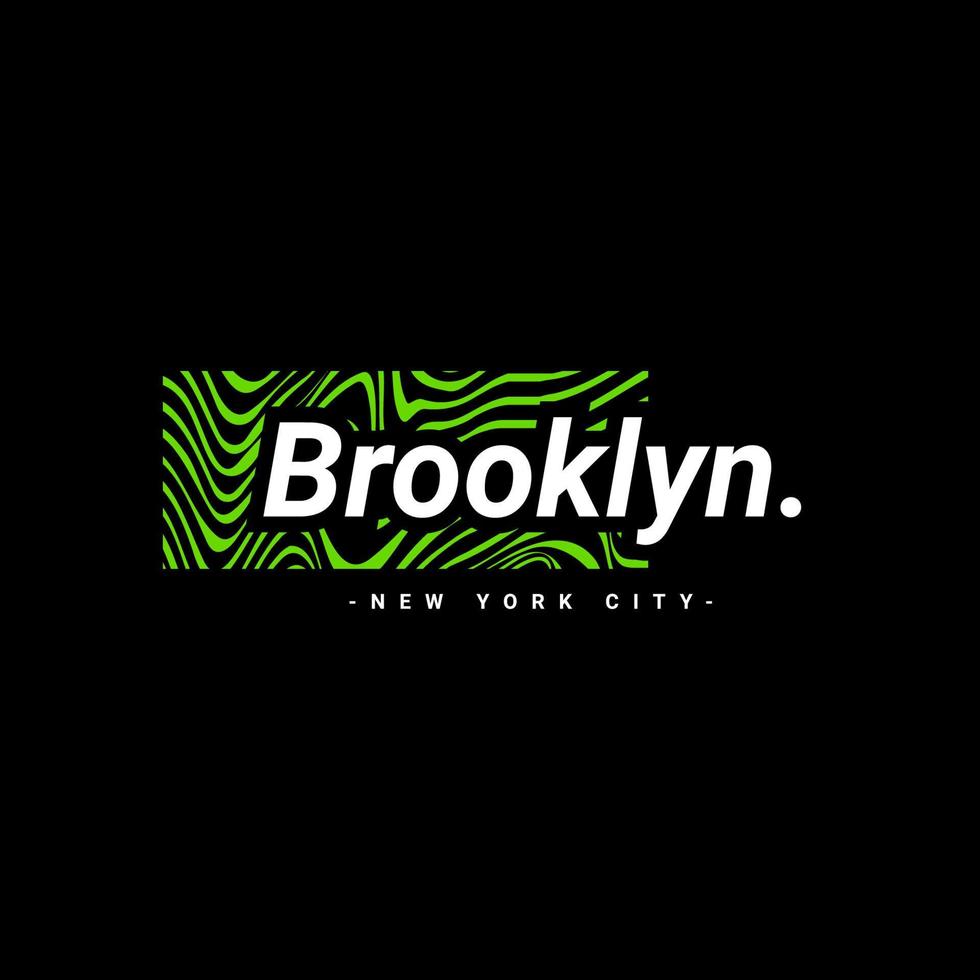 diseño de escritura de brooklyn, adecuado para serigrafía de camisetas, ropa, chaquetas y otros vector