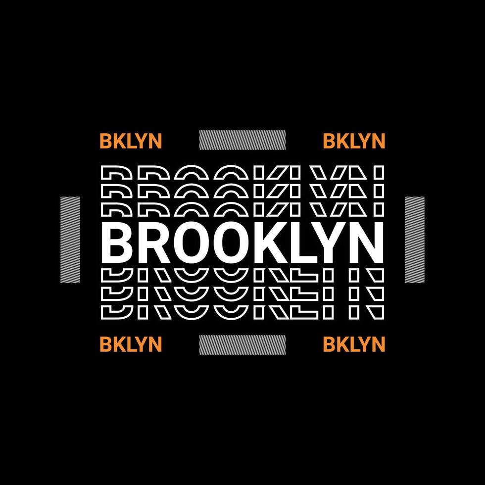 diseño de escritura de brooklyn, adecuado para serigrafía de camisetas, ropa, chaquetas y otros vector